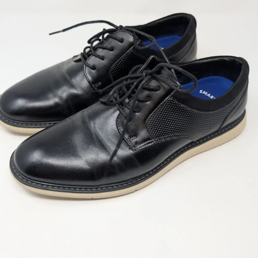 Nunn Bush SmartScent Bloom Black Oxford Dress Shoes 8.5M Comfort Sole